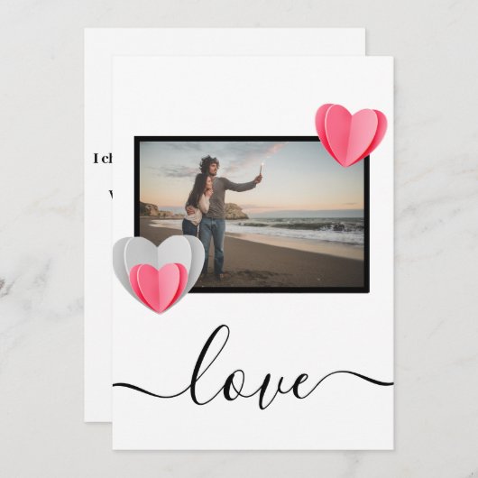 liefde kerstkaart (Voorkant / Achterkant)