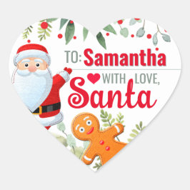 "Liefde, Kerstman" Gebruikte Kerstcadeau van Gembe Hart Sticker