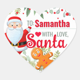 "Liefde, Kerstman" Gebruikte Kerstcadeau van Gembe Hart Sticker
