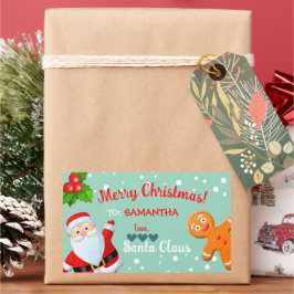 Liefde, Kerstman & Kerststol Kerstmis Custom Rechthoekige Sticker