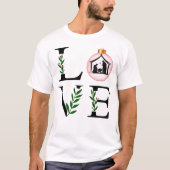 LIEFDE Kerstmis Design T-shirt (Voorkant)