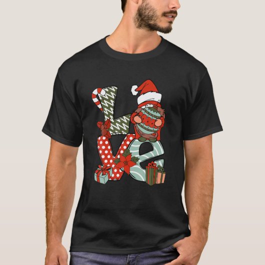 Liefde Kerstmis Gnome Gifts Voor Mannen Vrouwen Ke T-shirt (Voorkant)