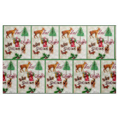Liefde Kerstmis Santa Collage Stof (Yard (91,4 cm))