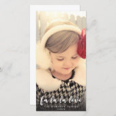 Liefde Kerstmis Script Foto Overlay Kaart (Voorkant / Achterkant)