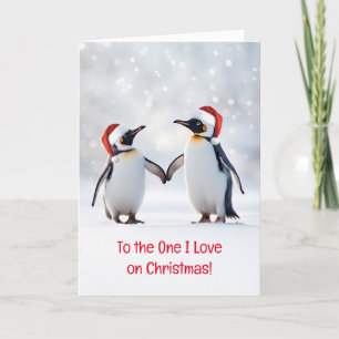 Liefde Kerstvakantie naar de One I Love Pinguins Kaart