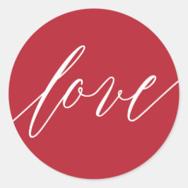 LIEFDE Kerstvakantie Ronde Sticker