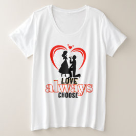 💖 Liefde Kies altijd Vrouwen Plus-Size Basic T-SH Grote Maat T-shirt