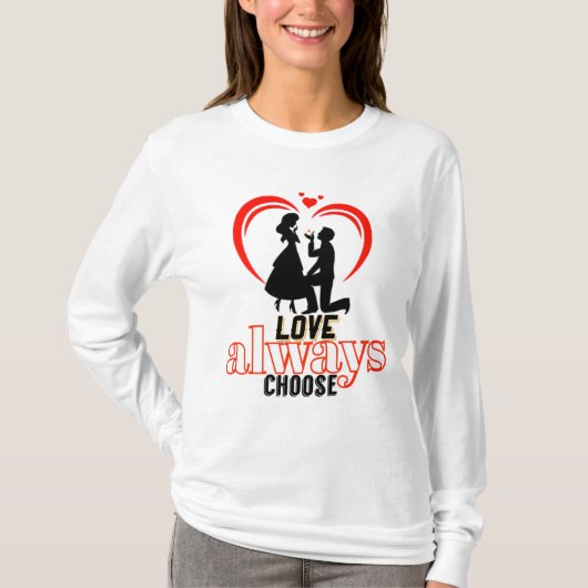 💖 Liefde Kiest Altijd Dames Basic T-shirt Met Lan (Voorkant)