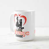 💖 Liefde kiest altijd voor klassieke Mok – "I Lov (Voorkant links)