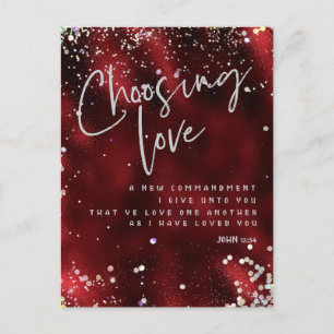 Liefde kiezen met KJV Bijbelvers Briefkaart