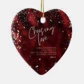 Liefde kiezen met KJV Bijbelvers Keramisch Ornament (Rechts)