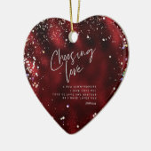 Liefde kiezen met KJV Bijbelvers Keramisch Ornament (Links)