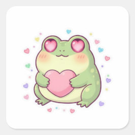 Liefde Kikker Sticker Schattige Romantische Kikker