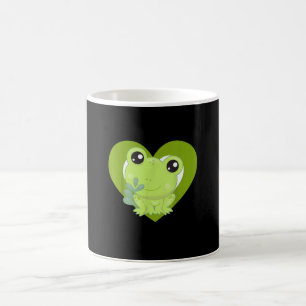 Liefde kikkers   Cute Kawaii Frog Heart Gifts Koffiemok