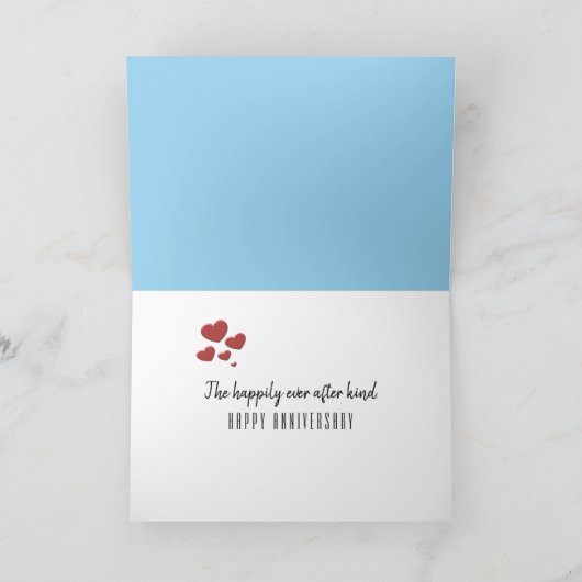 Liefde kikkers met hart Jubileum Kaart (Binnen)