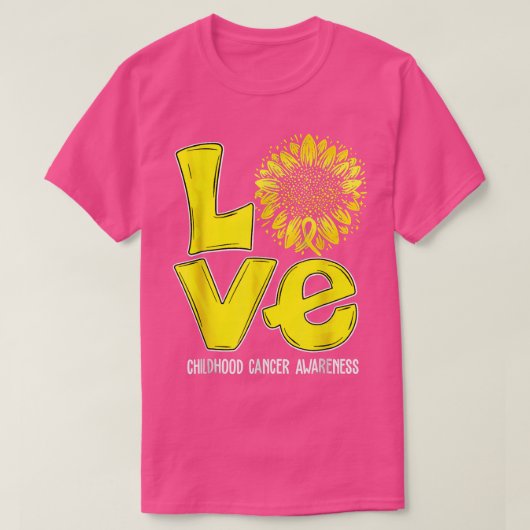 Liefde kinderkanker - Zonnebloem Gold Rib T-shirt (Design voorkant)