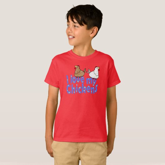 Liefde kippen - Donkere kinderenT-shirt T-shirt (Voorkant volledig)