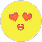 Liefde Kiss Harten Emoji Sticker (Voorkant)