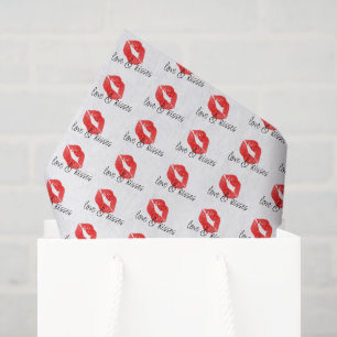 Liefde & Kisses Red LIps-weefselpapier Tissuepapier