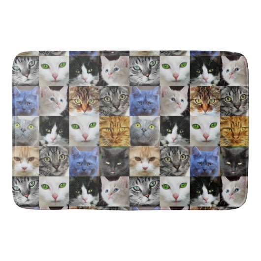 Liefde Kittens Kat Gezichten Collage Badmat (Voorkant)