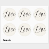 Liefde Klassiek Script Kalligrafie Grieks Sleutel  Ronde Sticker (Vel)