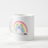 Liefde Kleuren regenboog kunst valentijn design Koffiemok (Voorkant links)