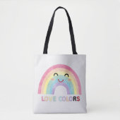 Liefde Kleuren regenboog kunst valentijn design Tote Bag (Voorkant)