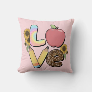 Liefde - Kleurrijk Teacher Design met Apple & Penc Kussen