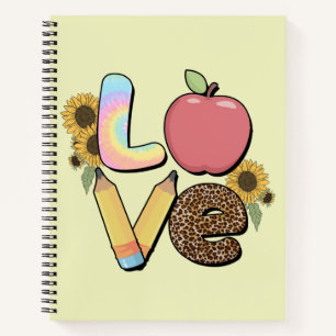 Liefde - Kleurrijk Teacher Design met Apple & Penc Notitieboek