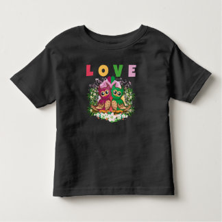 LIEFDE KLEURRIJKE MOOIE SCHATTIGE SCHATTIGE UILEN KINDER SHIRTS