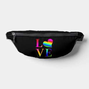 LIEFDE KLEURRIJKE TYPOGRAFIE REGENBOOG HART  HEUPTASJE