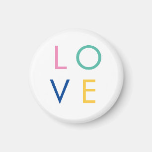 LIEFDE kleurrijke valentine-typografie Magneet