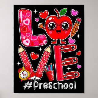 Liefde kleuterschool cute harten valentijnsdag stu poster