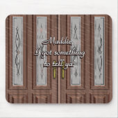 Liefde klopt op voordeur Mousepad Muismat (Voorkant)