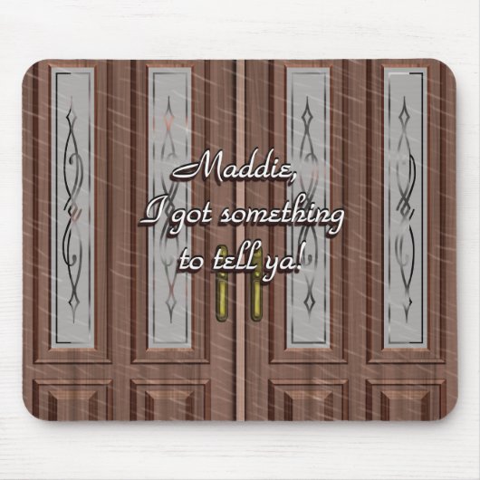 Liefde klopt op voordeur Mousepad Muismat (Voorkant)