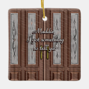 Liefde klopt op voordeur Ornament