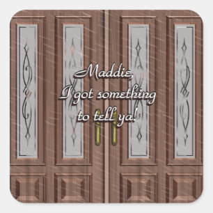 Liefde klopt op voordeur Sticker