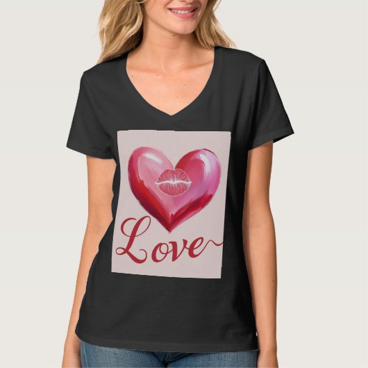 Liefde klopt vanuit het hart - Liefde in elke puls T-shirt (Voorkant)