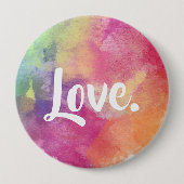 Liefde. -Knoop Ronde Button 4,0 Cm (Voorkant)