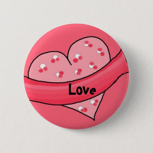 Liefde - Knop Ronde Button 5,7 Cm (Voorkant)