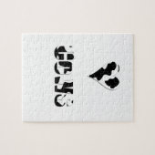 Liefde koeien, hart in zwart-witkoeienafdrukken legpuzzel (Horizontaal)