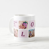 Liefde koelste mam ooit aangepaste fotocollage koffiemok (Voorkant links)