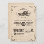 Liefde Koets Huwelijksuitnodiging Kaart (Voorkant / Achterkant)