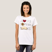 Liefde, koffie, boeken t-shirt (Voorkant volledig)