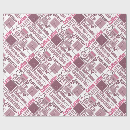 Liefde koffie cadeaupapier (Vlak)