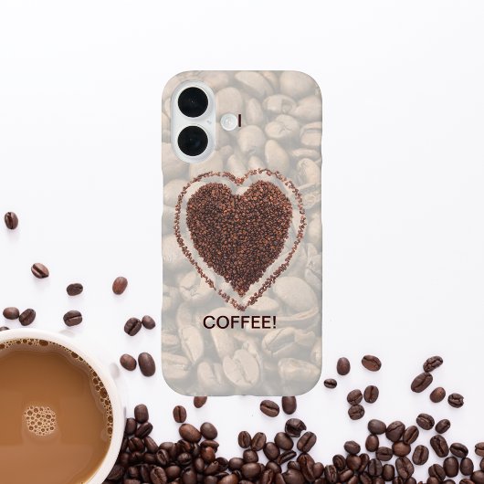 Liefde Koffie Hart Koffiebonen iPhone 16 Case-Mate iPhone Case