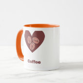 Liefde Koffie Hart Mok (Voorkant links)