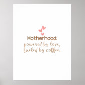 Liefde & Koffie Moeder Leven Typografie Print (Voorkant)