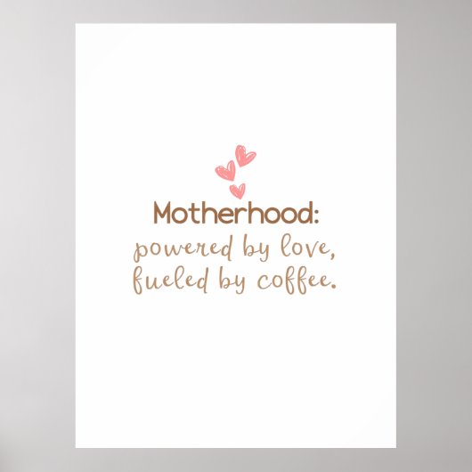 Liefde & Koffie Moeder Leven Typografie Print (Voorkant)
