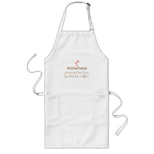 Liefde & Koffie Moeder Leven Typografie Print Lang Schort